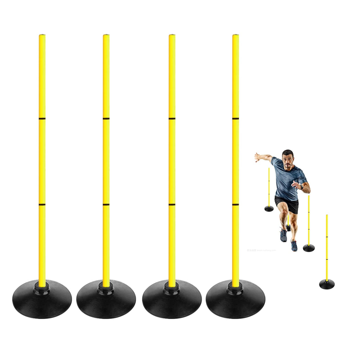 ASENVER front view of full kit showing poles ladder cones and practical portability