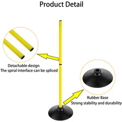 ASENVER poles in use during a dribbling drill showing improved ball control benefit