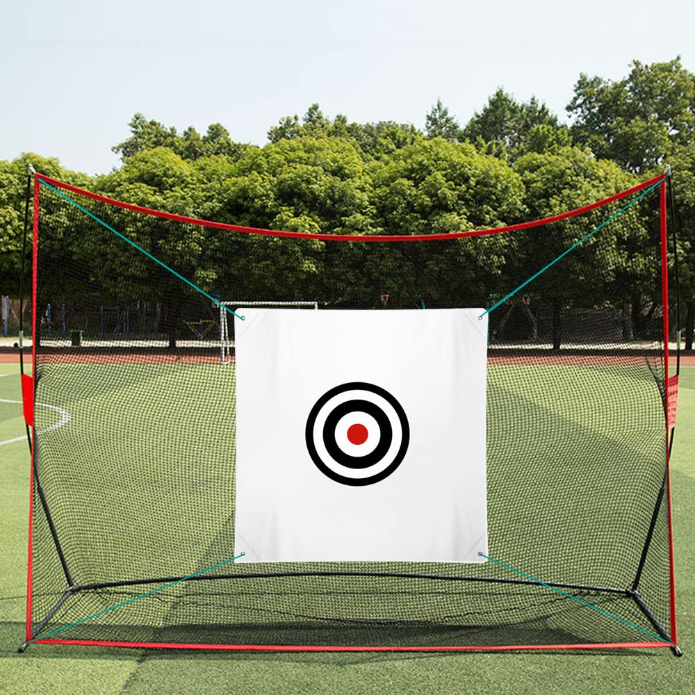 ASENVER target cloth beside golf club showing scale and size benefit