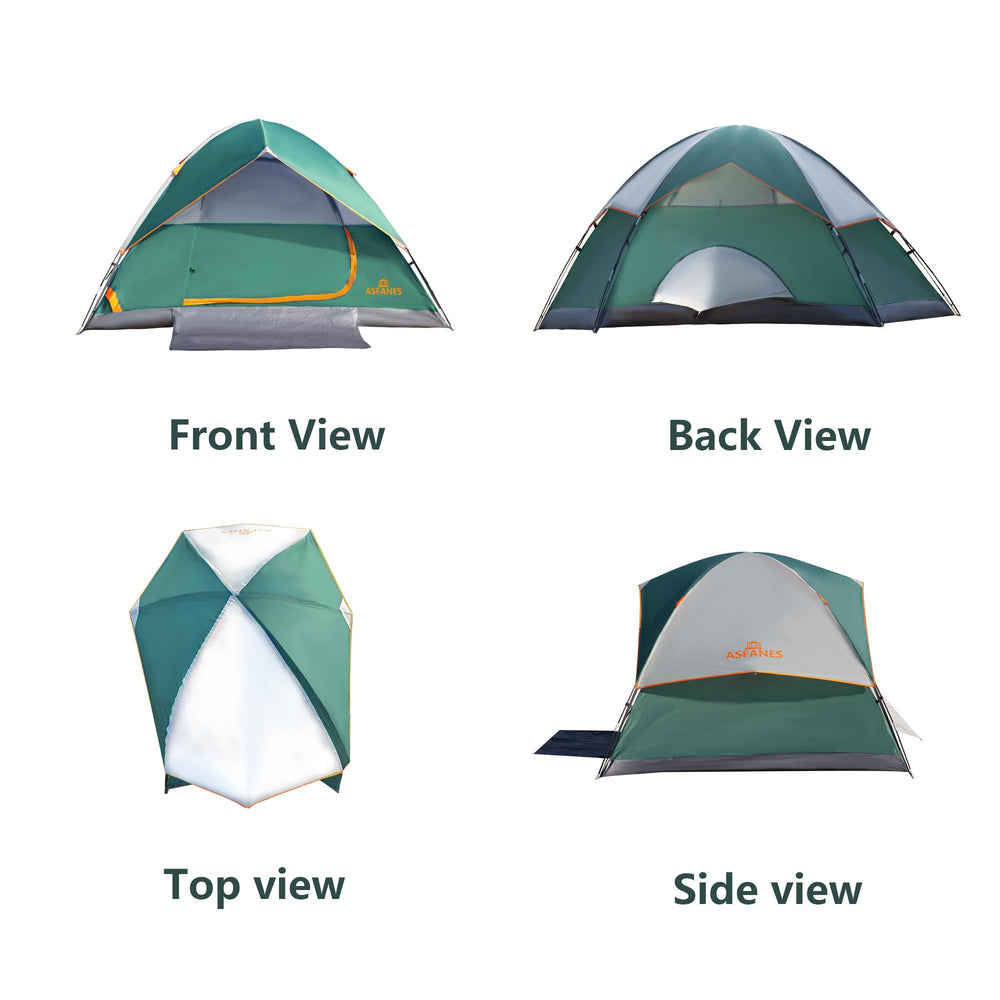 ASFANES tent beside backpack showing size comparison and transport ease benefit