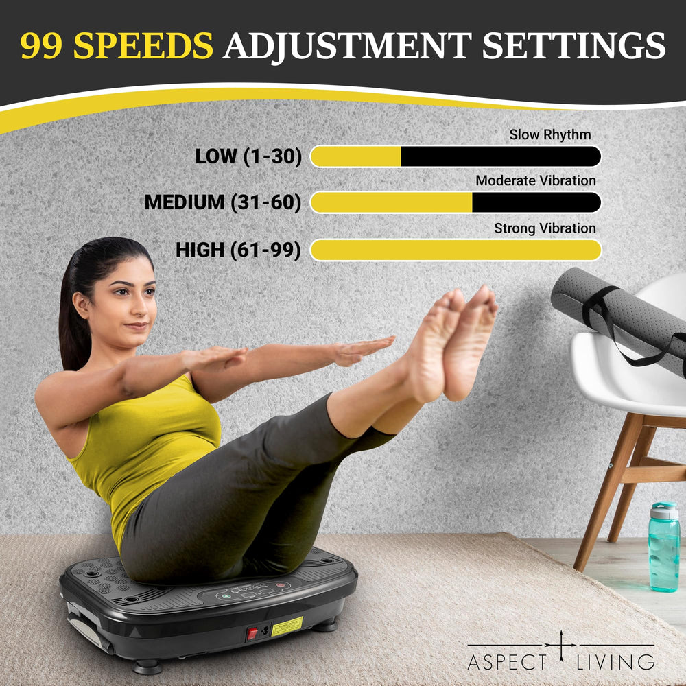 Aspect Living user performing a squat on the plate to increase muscle activation