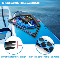 ASVAEVAS floating foam sections on water showing visibility and propeller safety