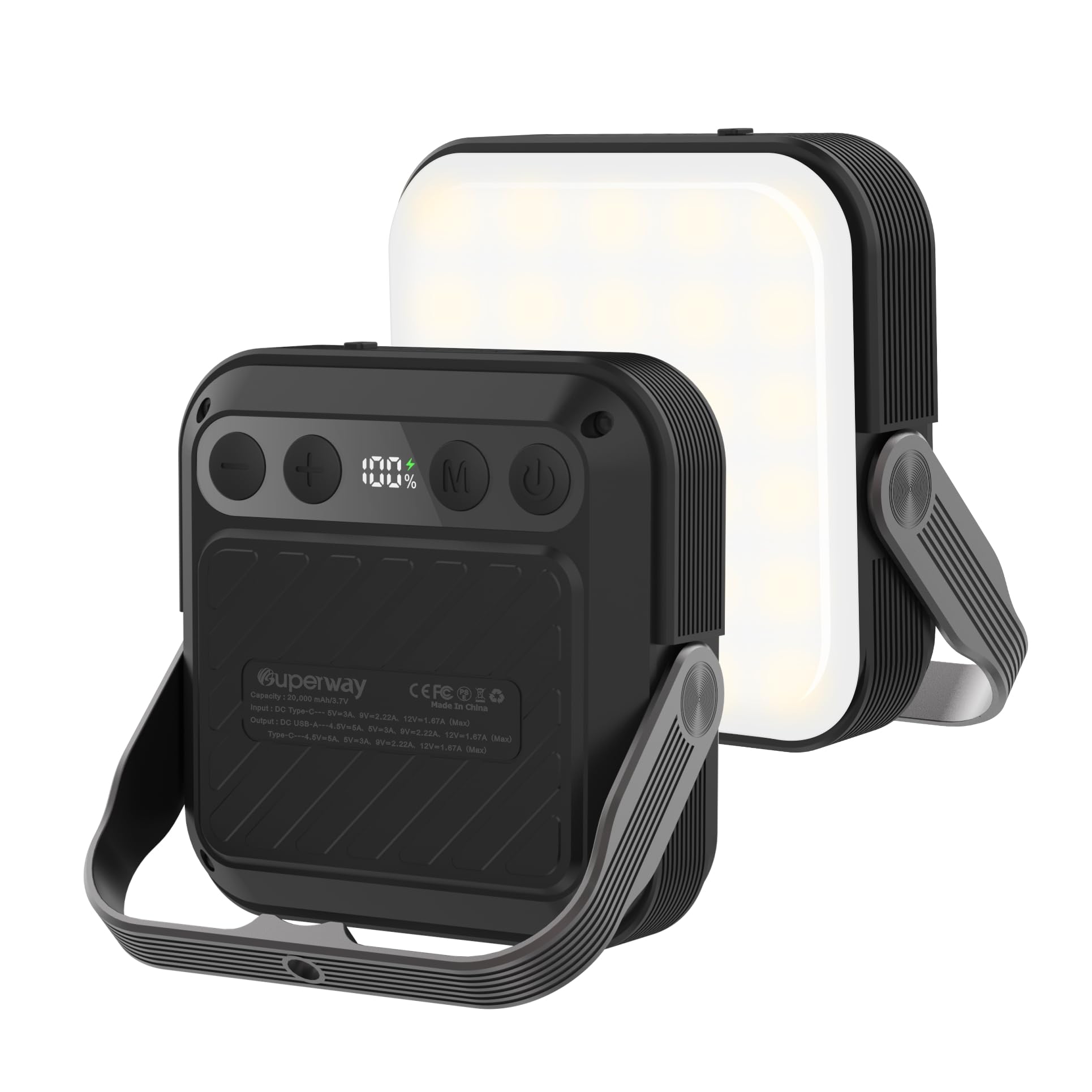 aswayke lantern front view showing compact design and 1600LM brightness benefit