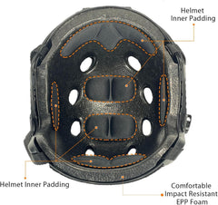 ATAIRSOFT close-up chin strap buckle providing secure fit
