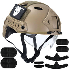 ATAIRSOFT front view with visor down showing instant eye protection