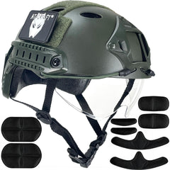 ATAIRSOFT helmet front view showing low-profile shell and comfort benefits