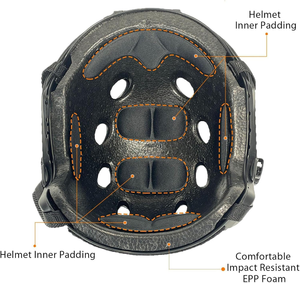 ATAIRSOFT in-field player wearing helmet demonstrating real-use comfort
