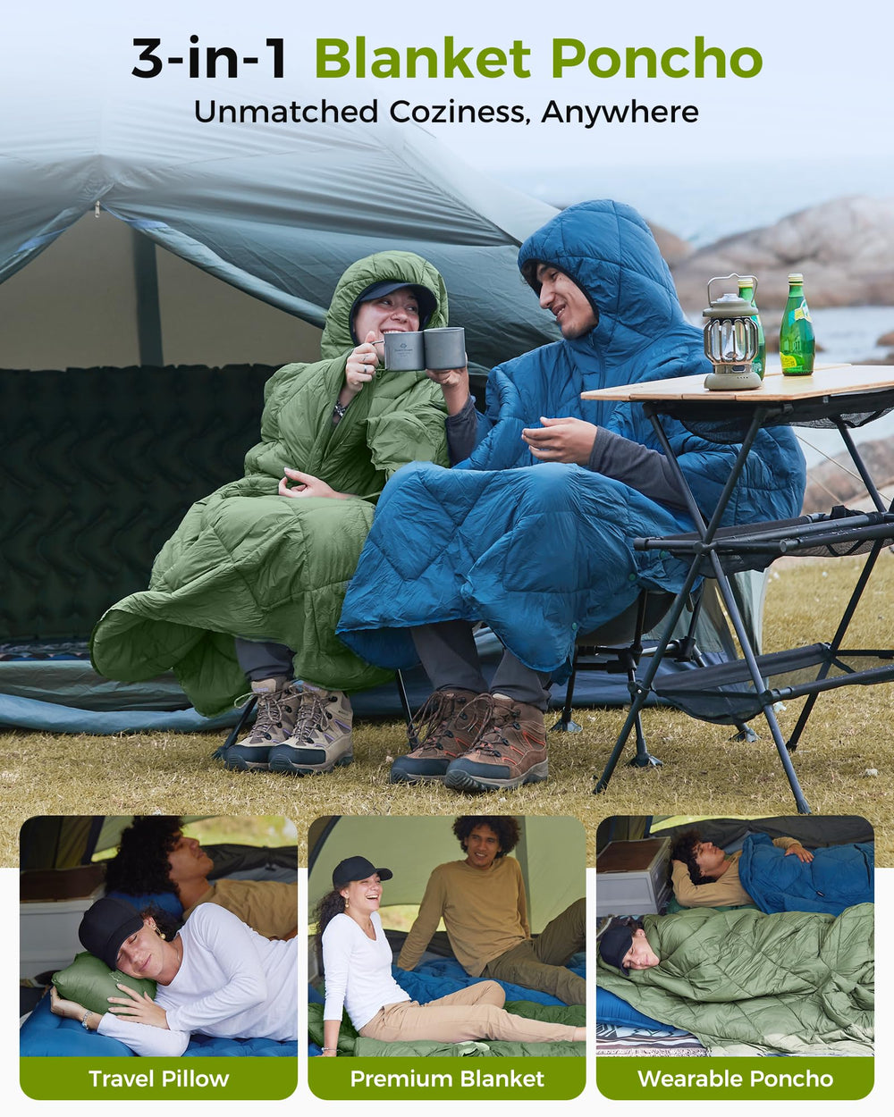 ATEPA blanket inside backpack showing ultralight packability for hikers