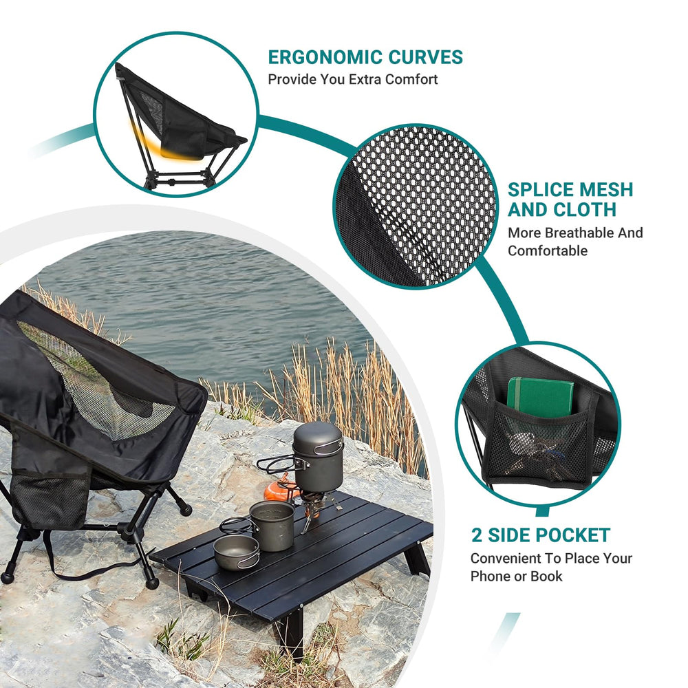 ATEPA integrated cup holder and side pockets organizing essentials conveniently