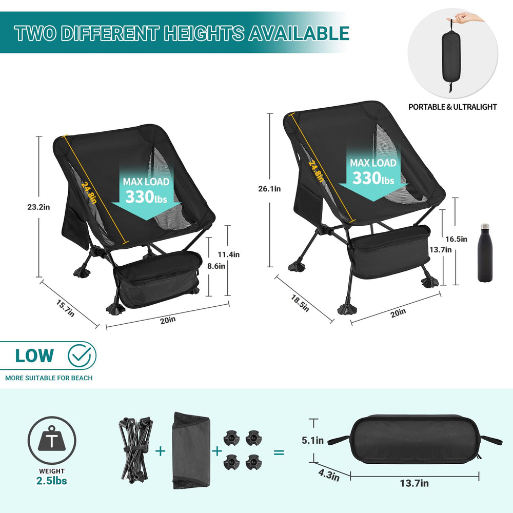 ATEPA folded chair inside zippered bag for easy carry and protection