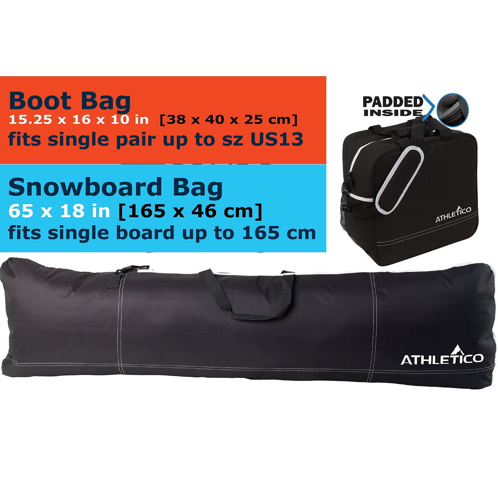 Athletico boot bag front zipper view with easy access and durable zipper