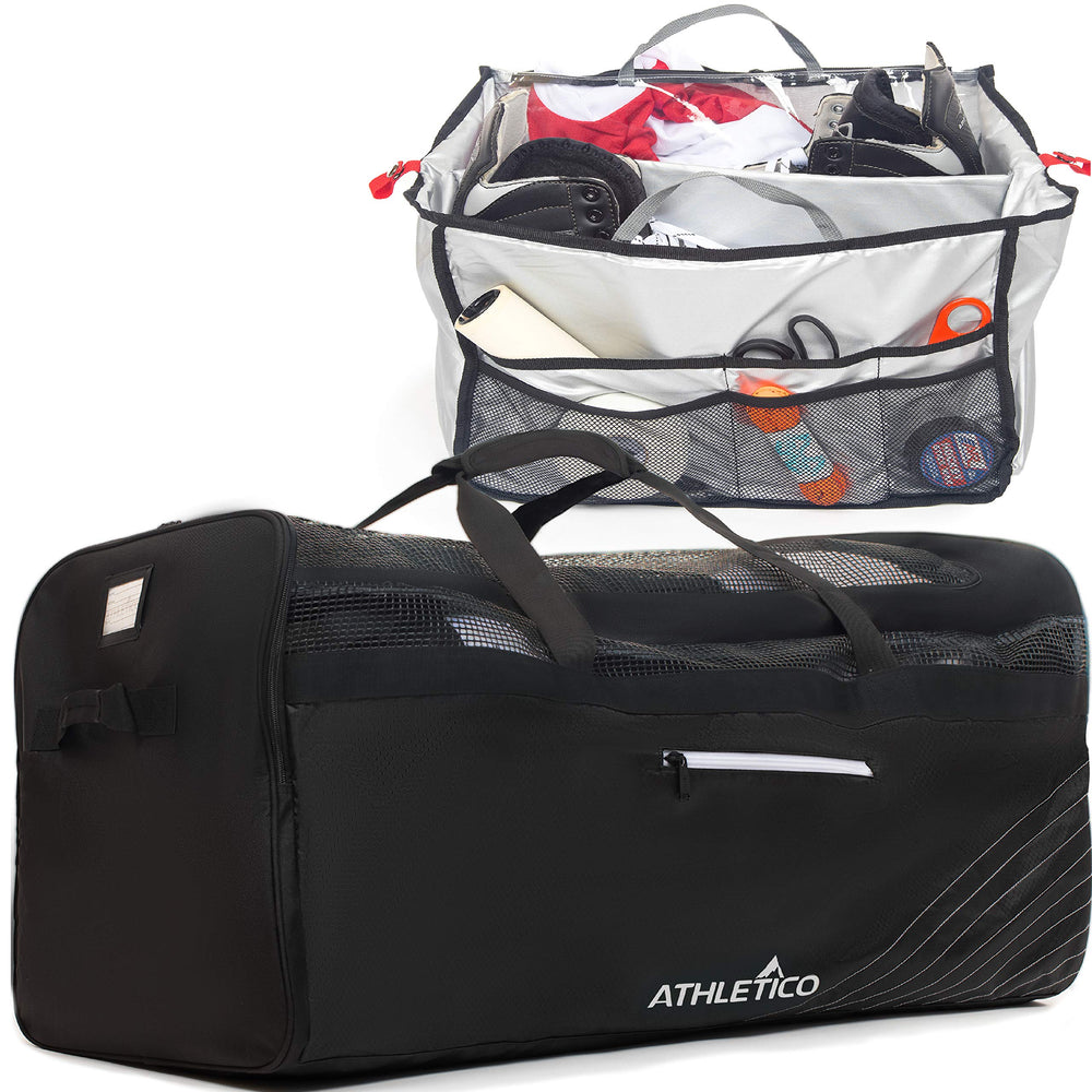Athletico front view duffel showing large capacity and easy access