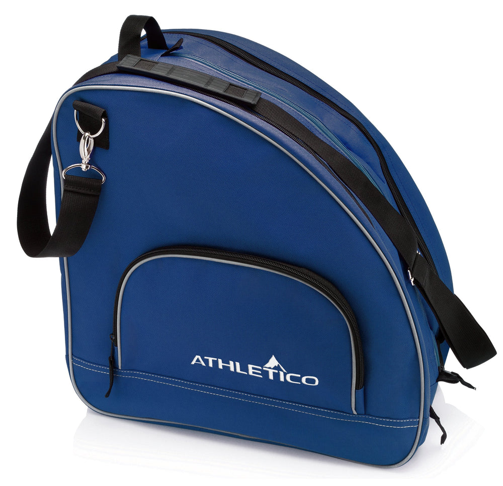 Athletico bag front view showing roomy compartments and durable exterior benefit: easy organization