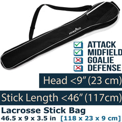 Athletico stick bag worn crossbody showing comfortable adjustable strap