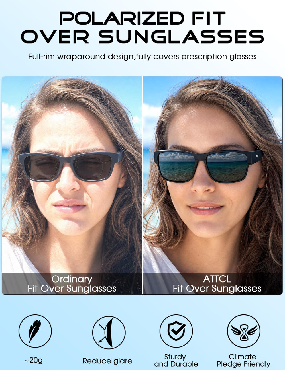 ATTCL hard case and microfiber pouch protecting sunglasses on the go