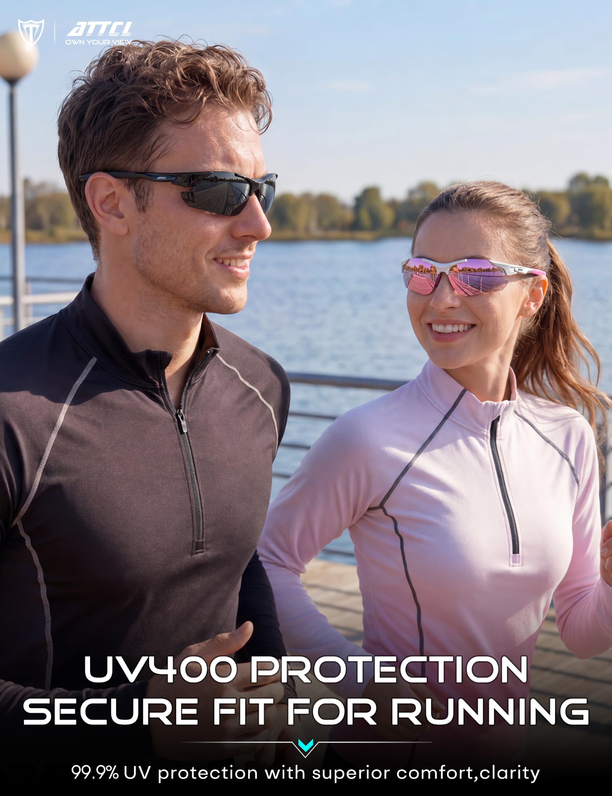 ATTCL close-up of polarized lens highlighting glare reduction benefit
