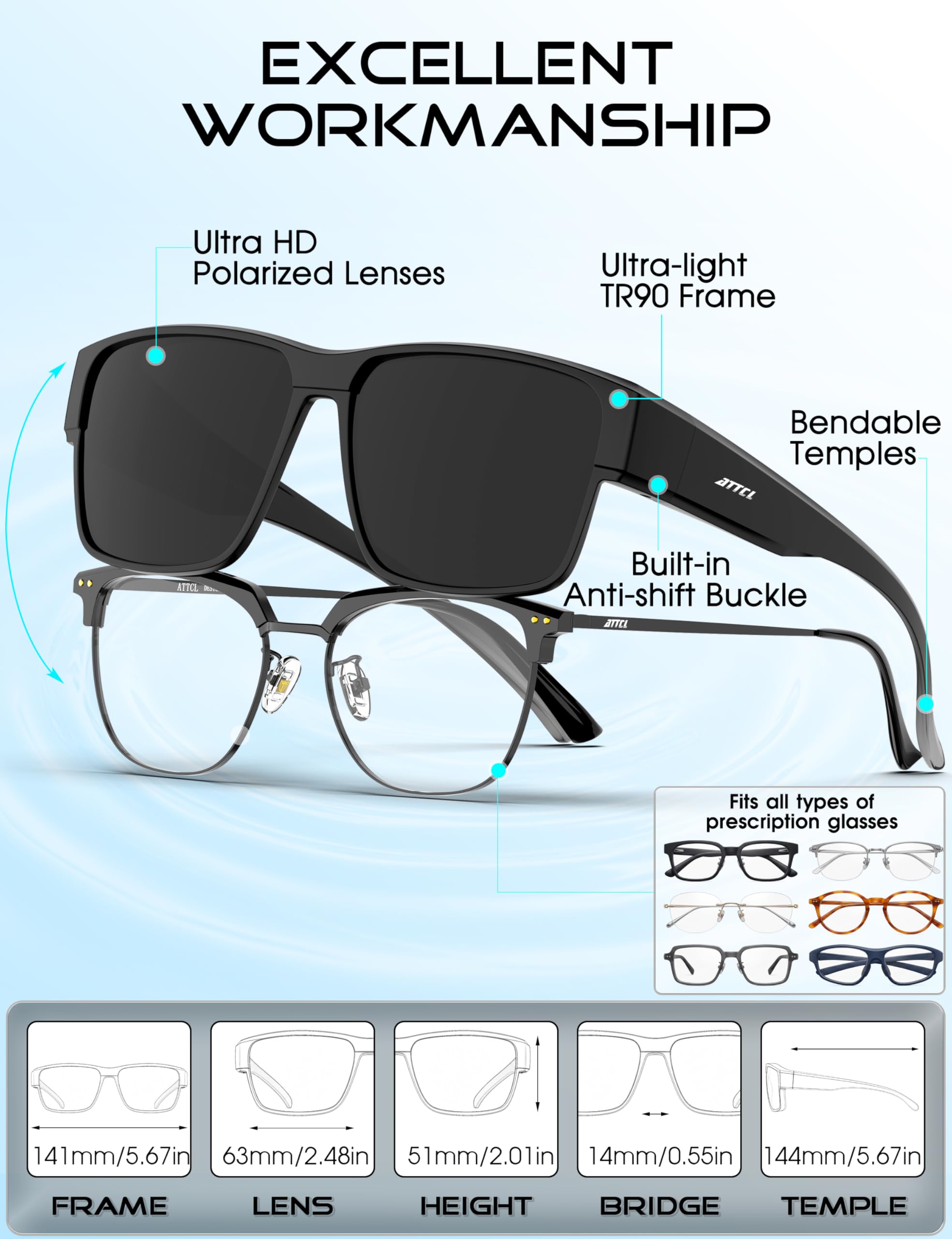 ATTCL lifestyle image driving with sunglasses enhancing road visibility