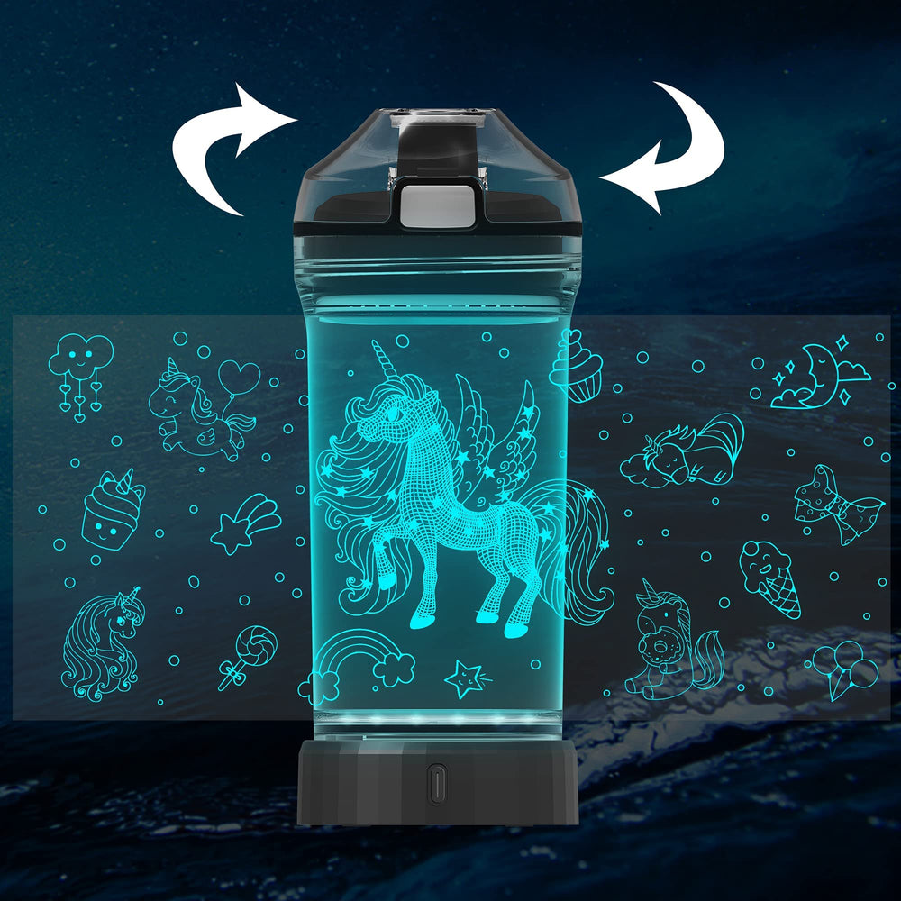 Attivolife unicorn glowing as a night lamp in a child bedroom providing gentle ambient light