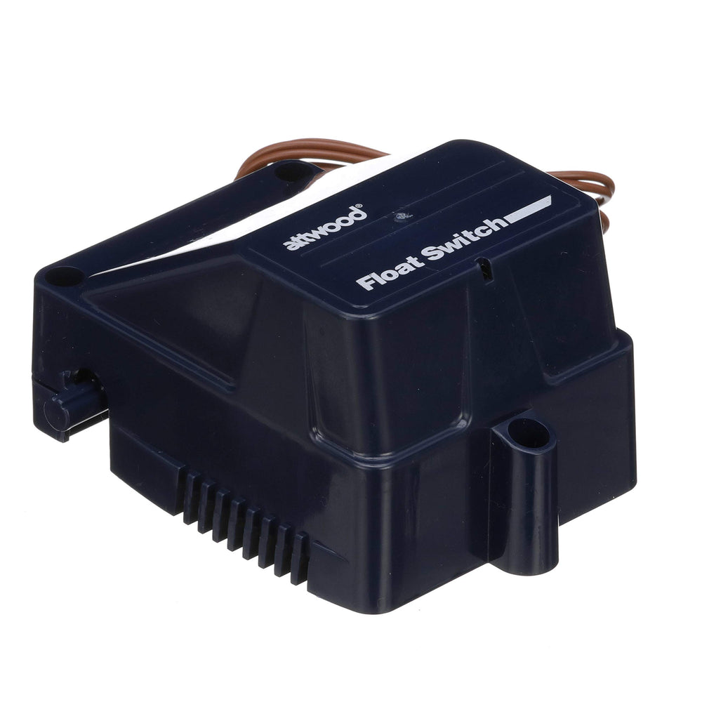 attwood float switch front cover showing compact design and protection benefit