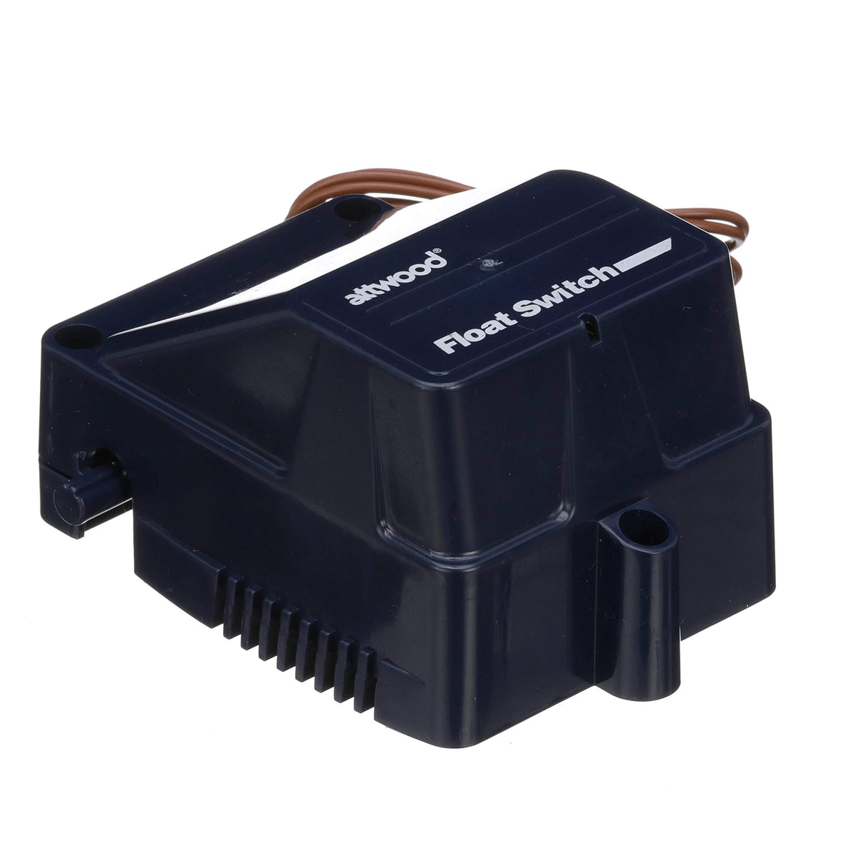 attwood float switch front cover showing compact design and protection benefit