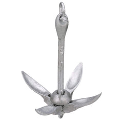 attwood front view of galvanized grapnel anchor showing compact design and durability