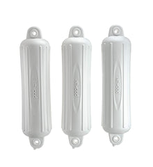 attwood front view package showing three white fenders and clear protection