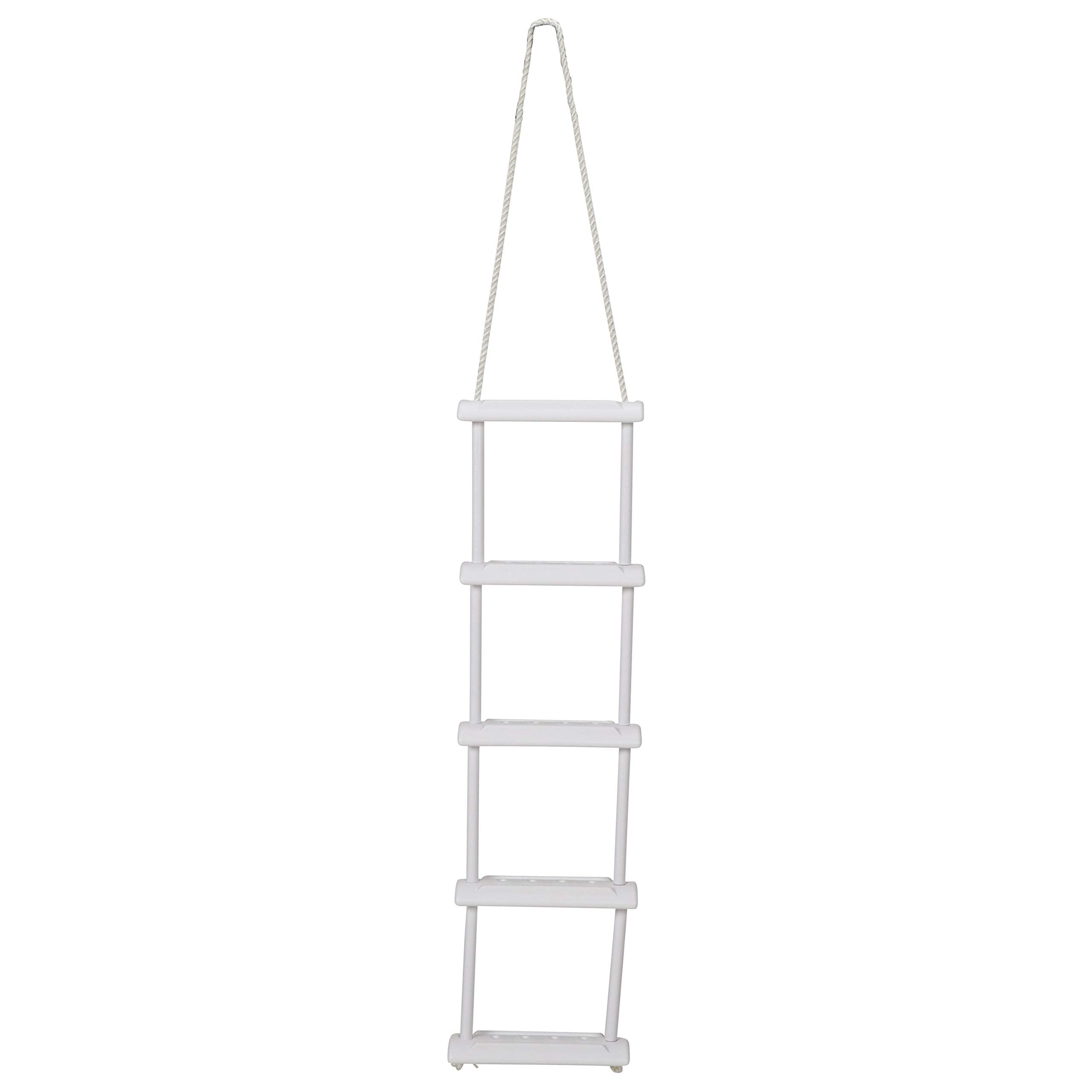attwood front view rope ladder showing full length and steps for easy boarding