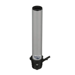 attwood pedestal front view showing satin-anodized finish and secure mount benefit