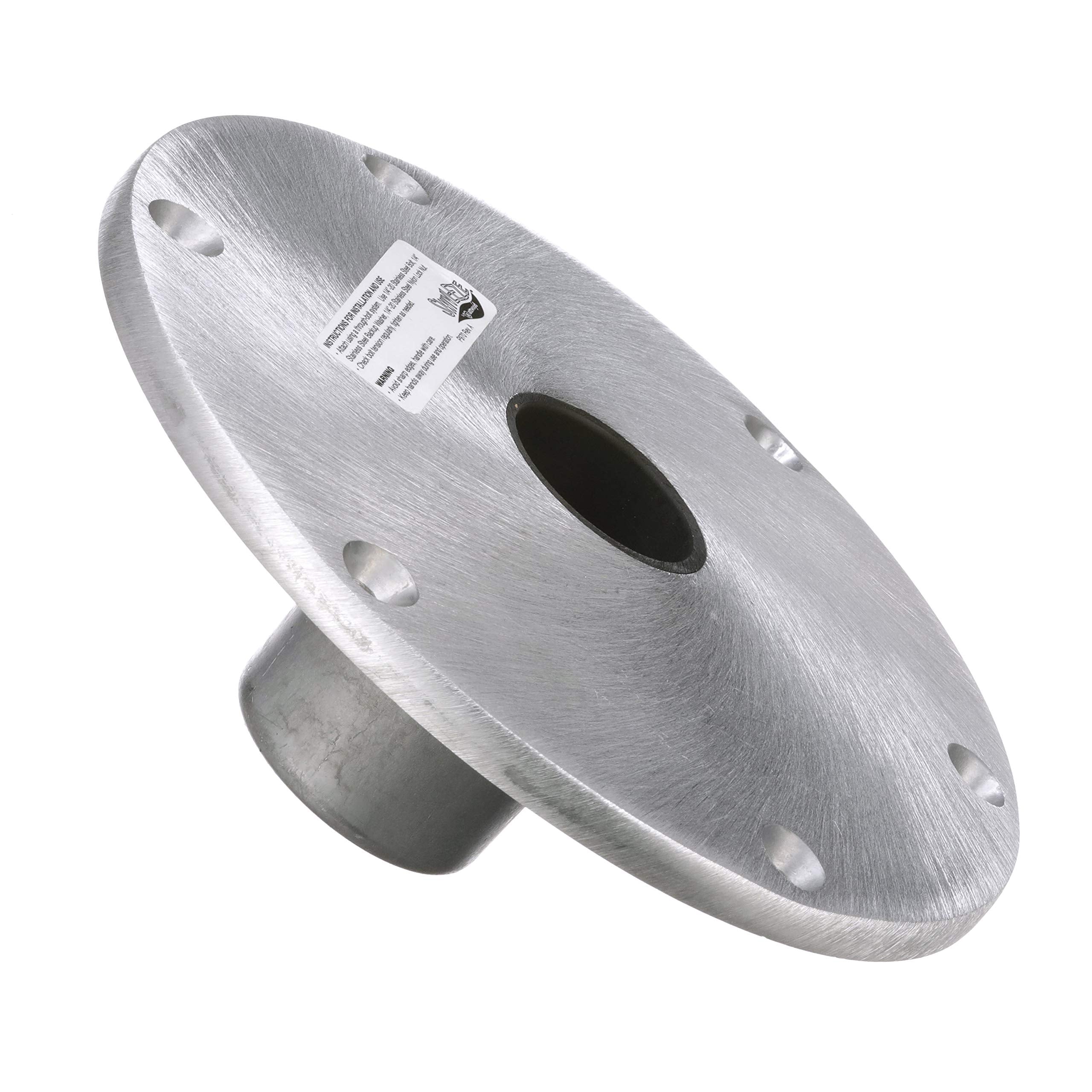 attwood front plate showing round 9-inch seat base and mounting holes for secure fit