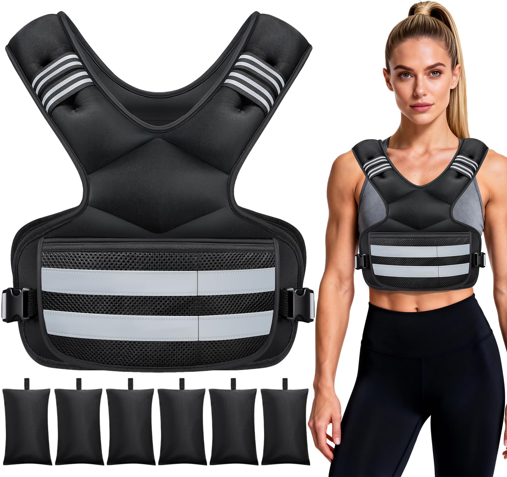Atybo front view of vest showing slim profile and comfortable fit
