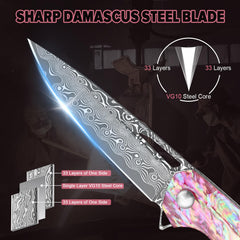 AUBEY opened knife in hand showing compact size and balanced feel