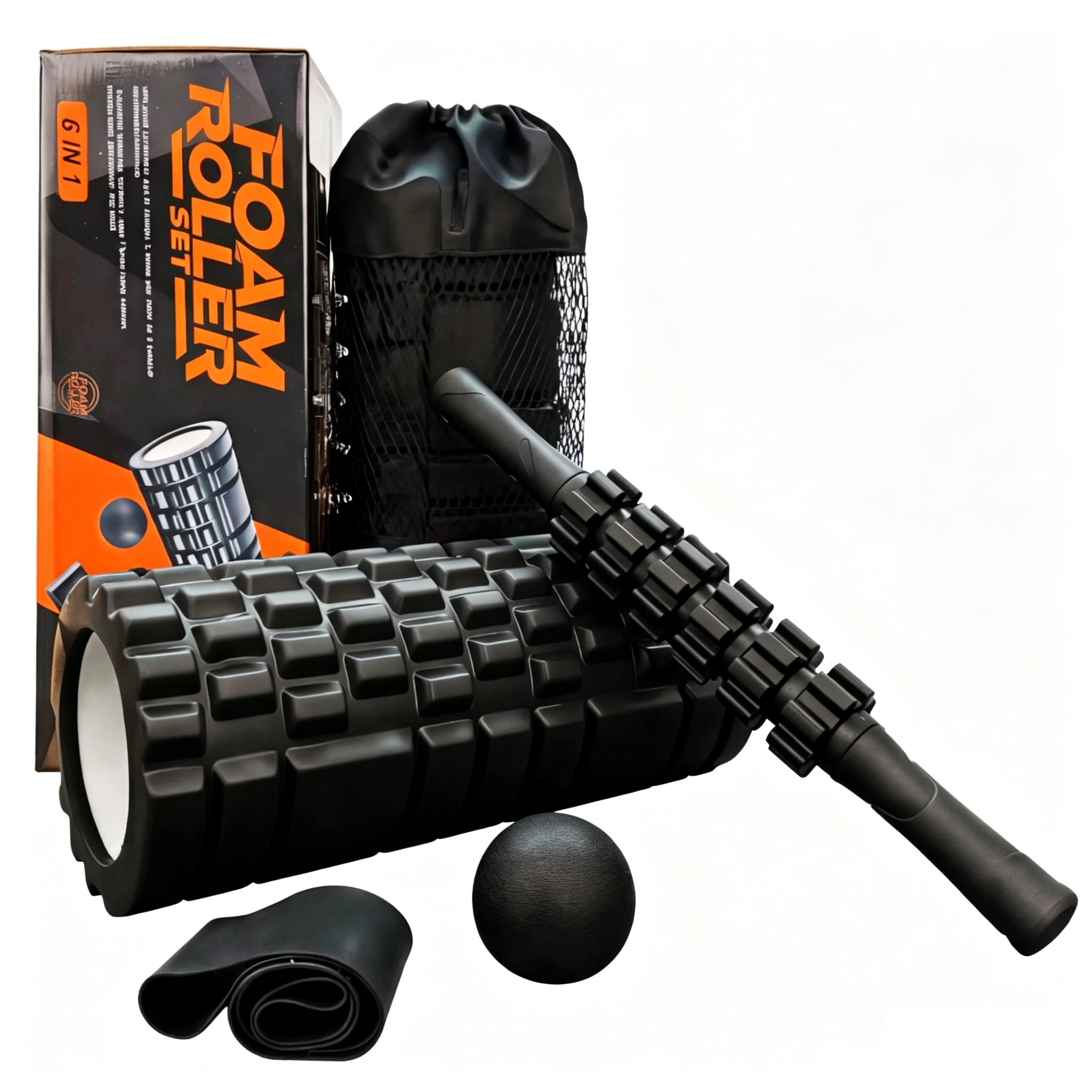 Aucuu foam roller front view showing firm support for recovery