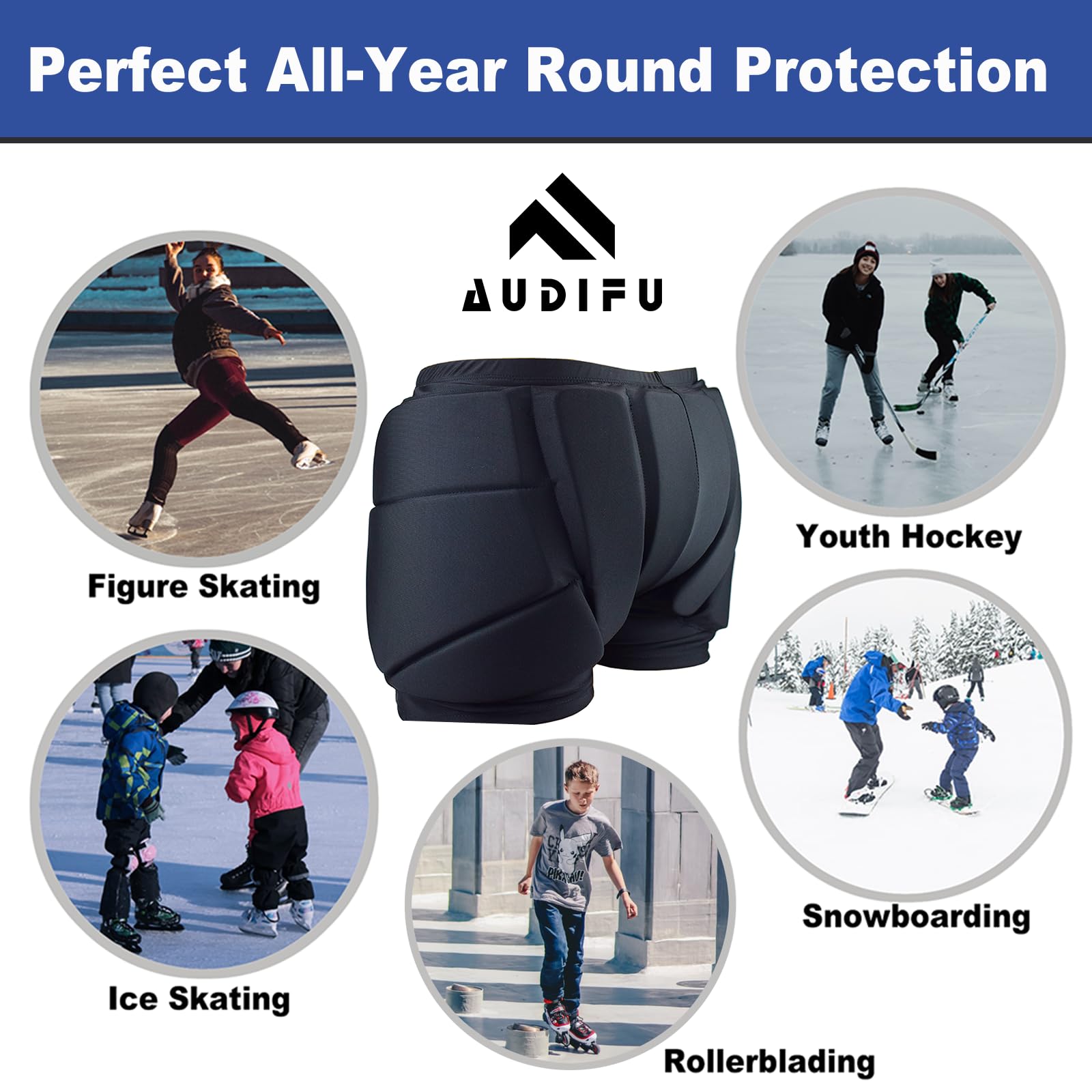AUDIFU elastic waistband and Lycra fabric texture for secure comfort