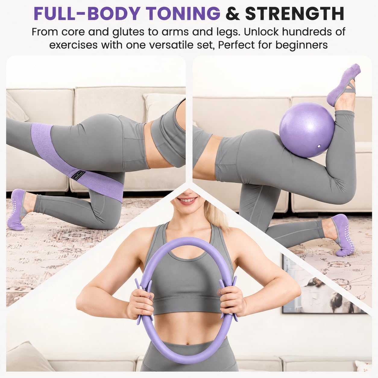 AULEVA mini ball texture detail offering anti-slip surface for safer exercises