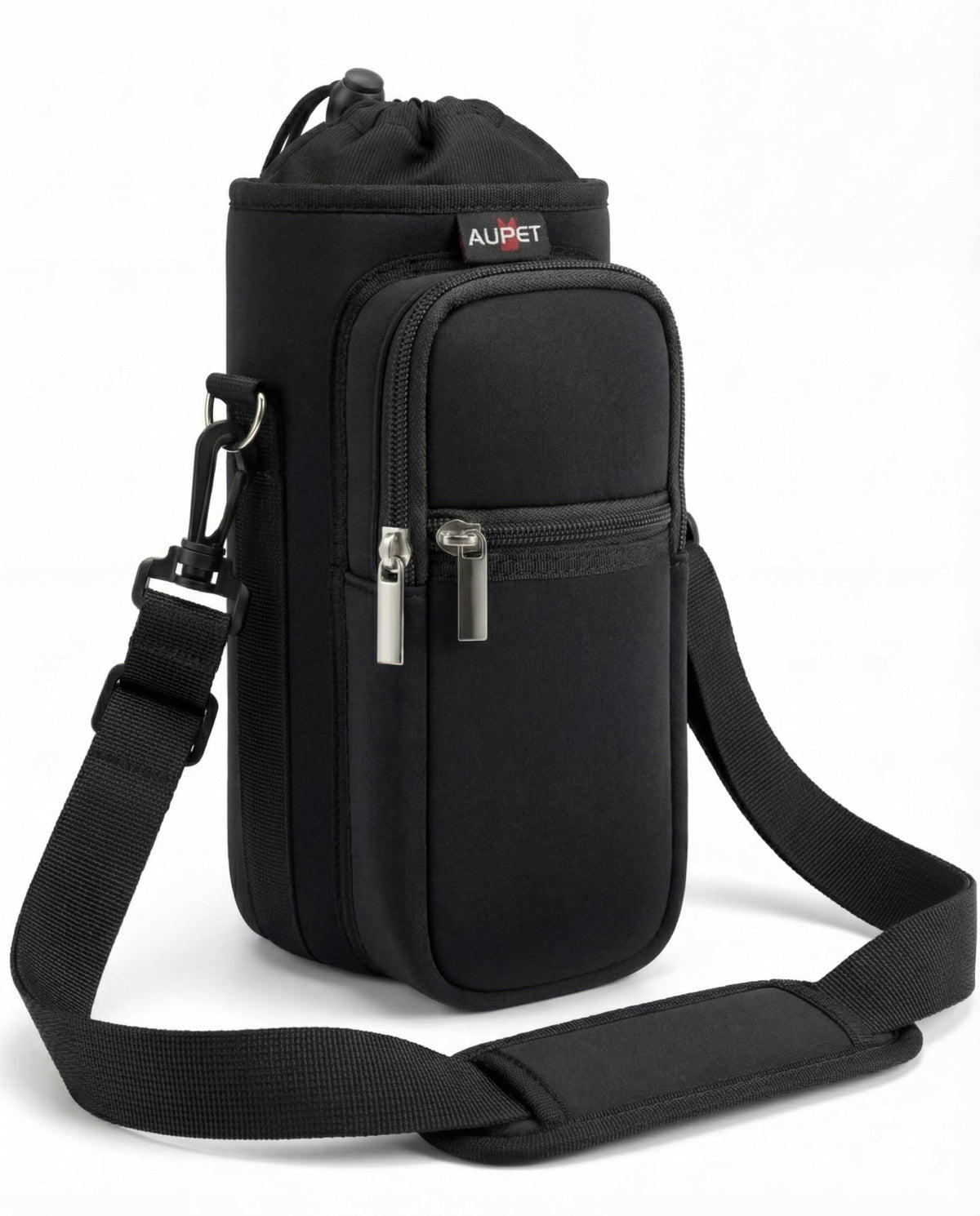 AUPET front view of 64oz sling showing fit and protection