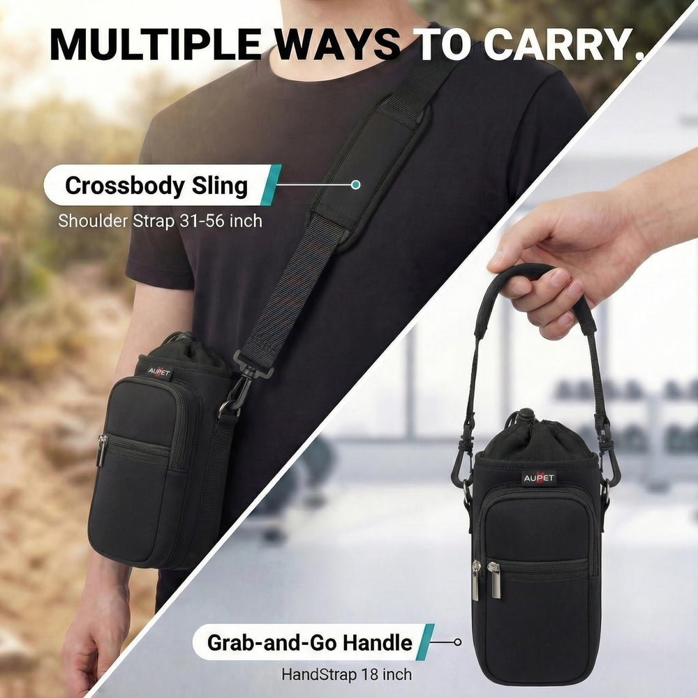 AUPET top zipper and carry handle for quick grab-and-go