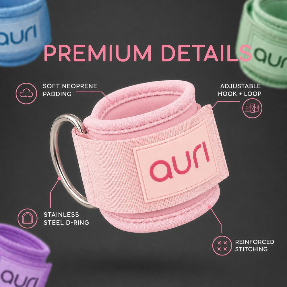 Auri Fit label and double-stitched seams closeup highlighting reinforced strength