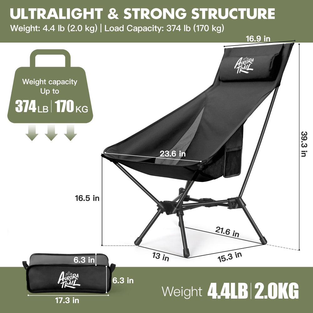 AuroraTrail folded inside carry bag for easy transport and compact storage