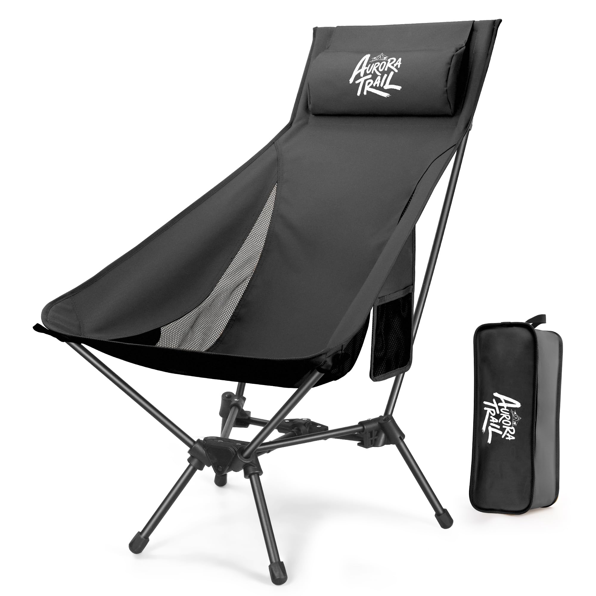 AuroraTrail front view showing high back and sturdy seat for comfortable outdoor sitting