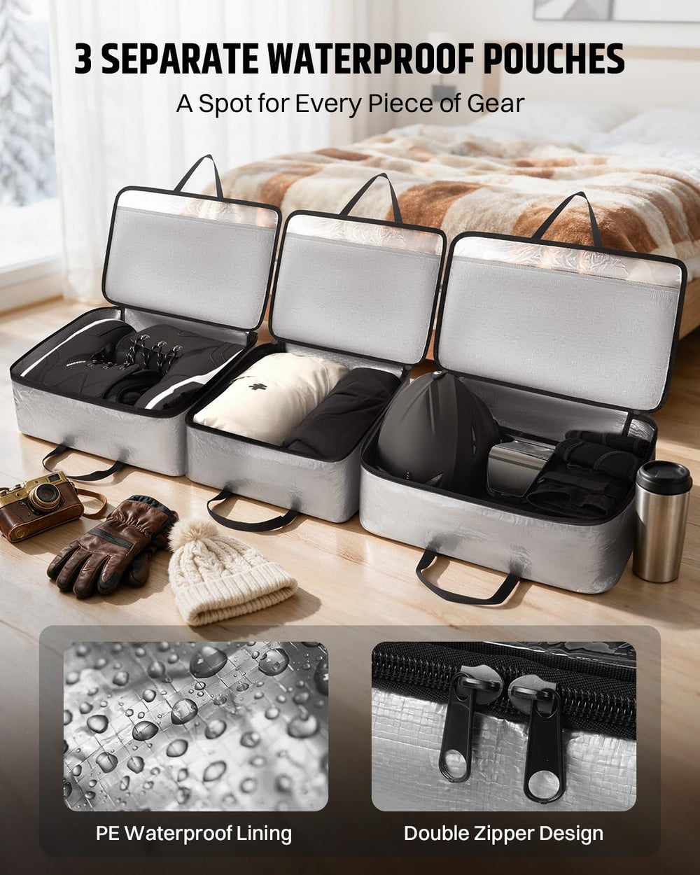AUROTIER hidden shoulder straps for backpack carry and hands-free convenience