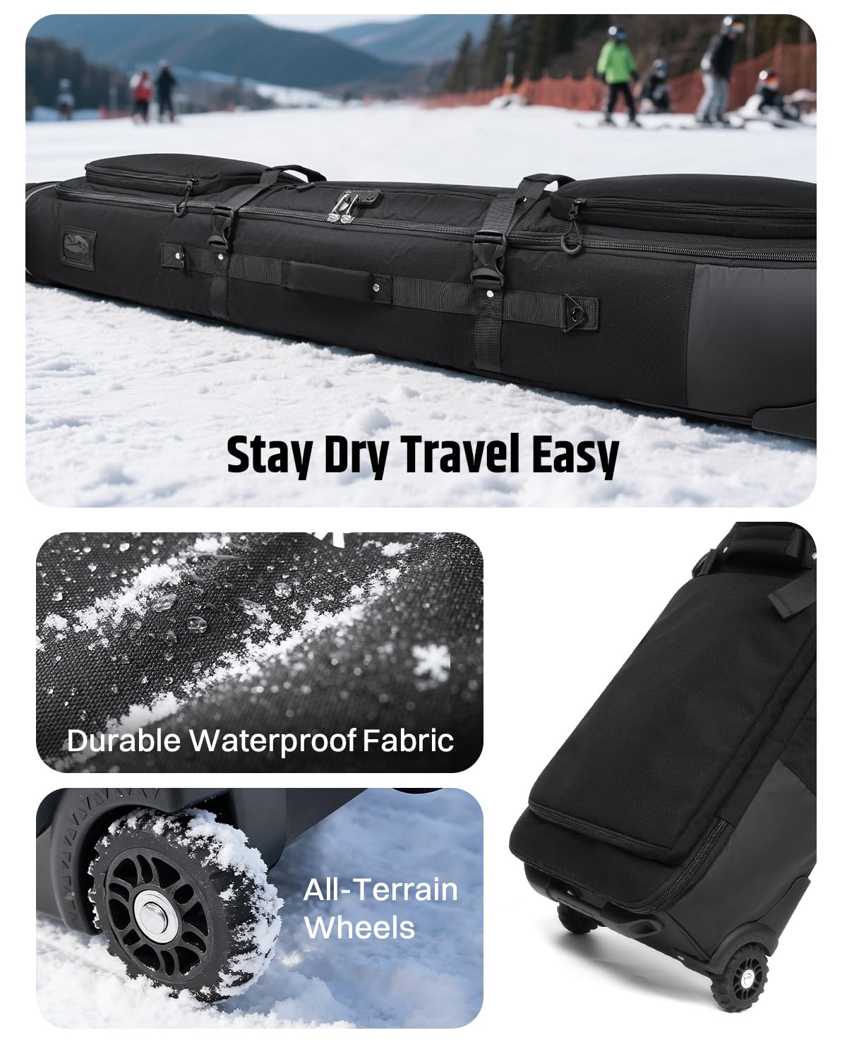 AUROTIER TSA-approved lock and heavy-duty zippers securing contents