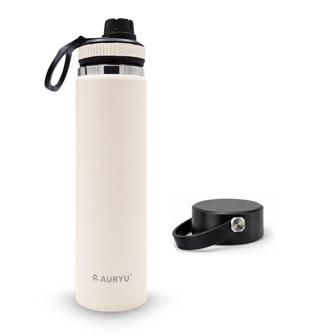 Auryu Oat front view bottle showing sleek powder-coated finish and durable build benefit
