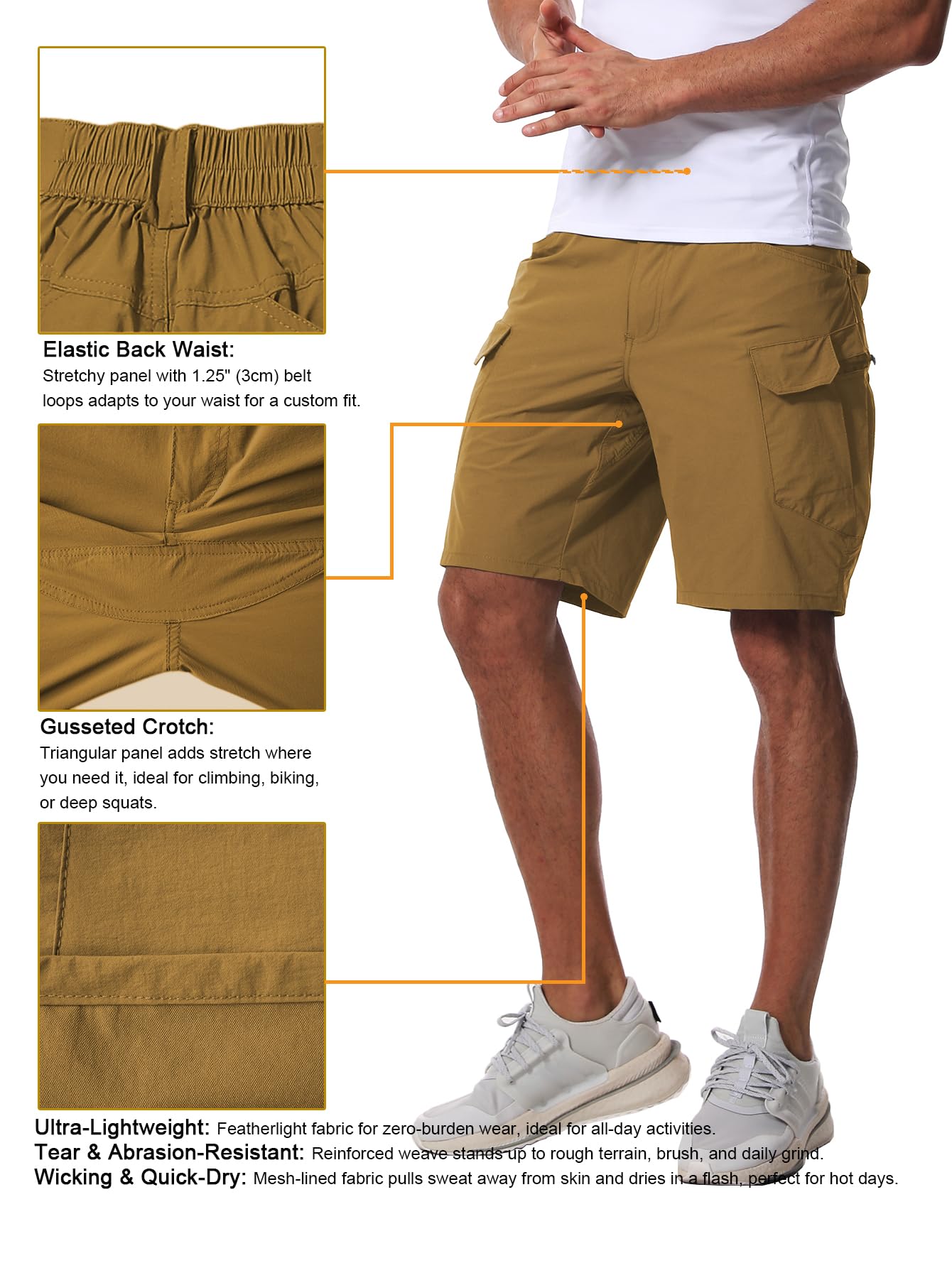 AUTIWITUA shorts beside hand for scale showing compact, lightweight benefit