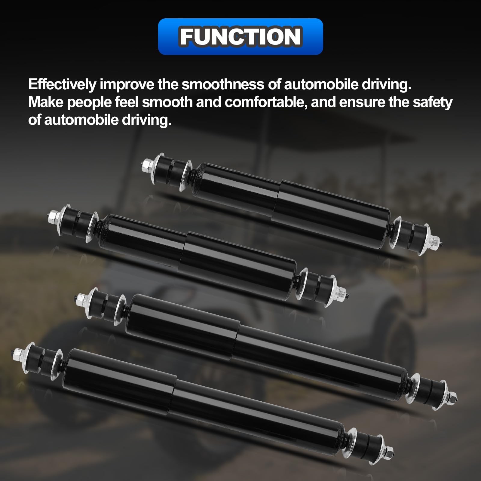 AUTOBABA shocks in original packaging ready to install with convenient one-axle replacement