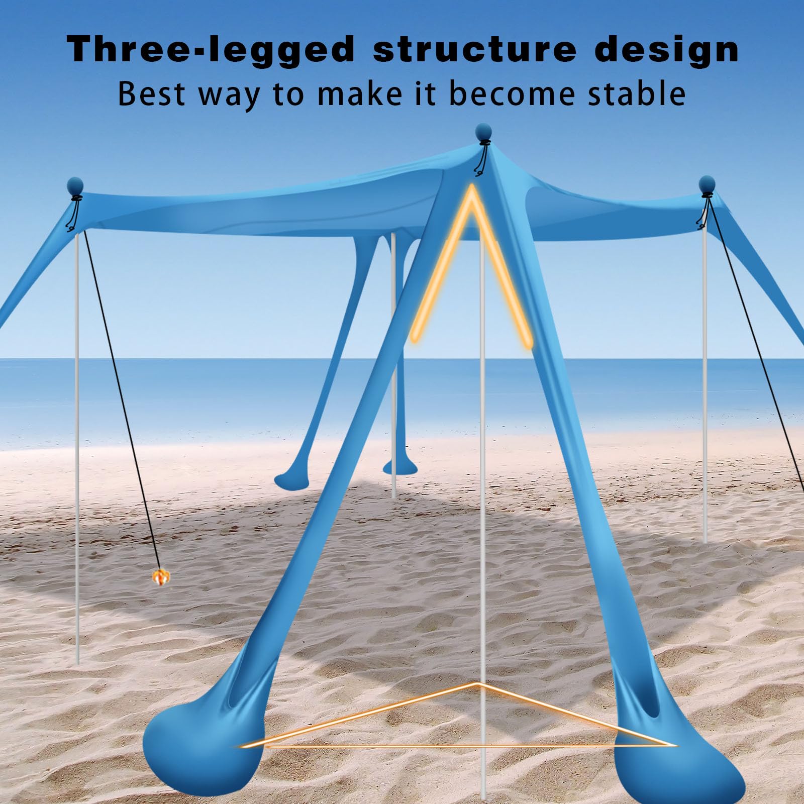 AUTSTA pole locking detail demonstrating sturdy frame support benefit