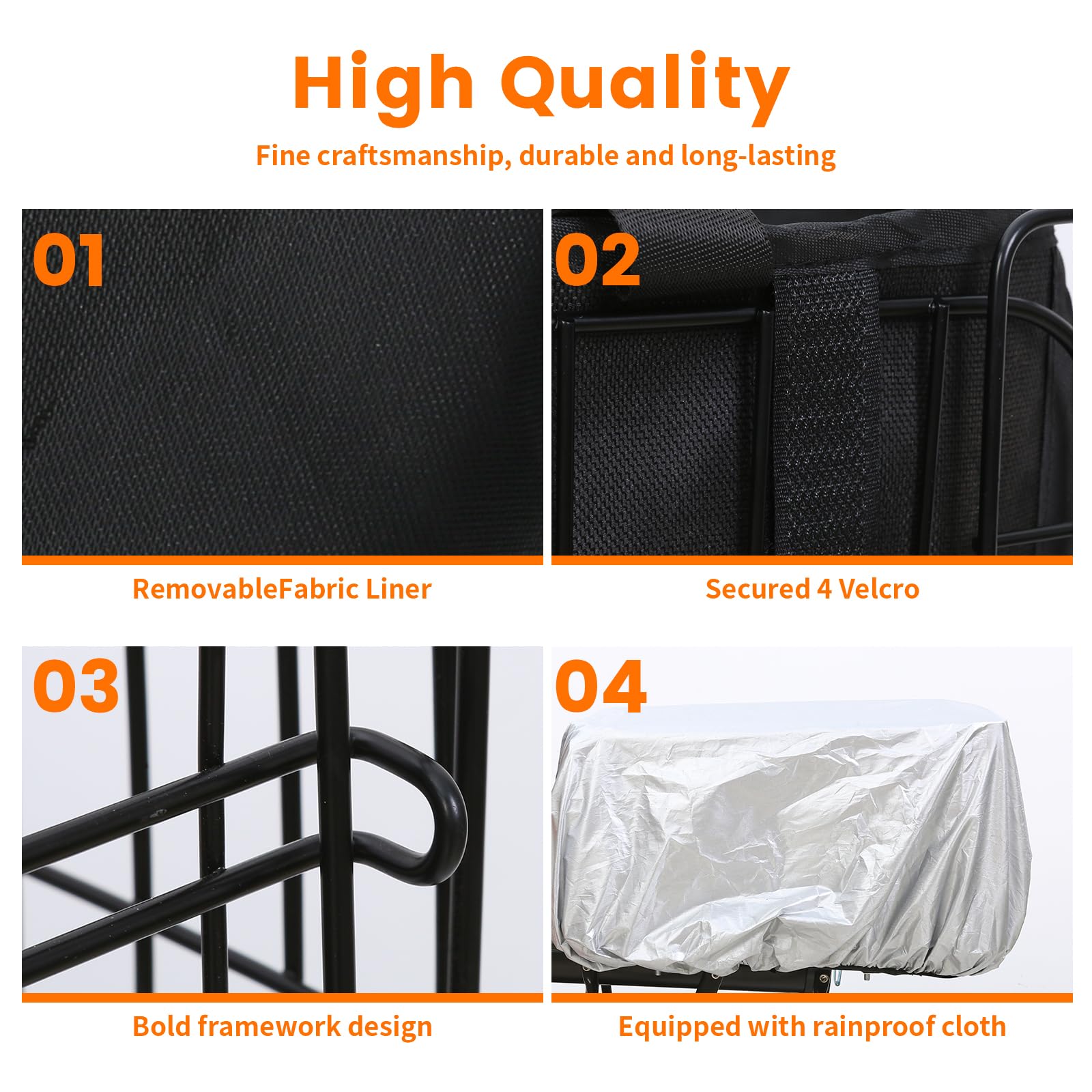 Auwey basket in commuter setting carrying groceries and hands-free benefit