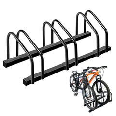 Auwey front view of floor rack showing stable bike parking benefit