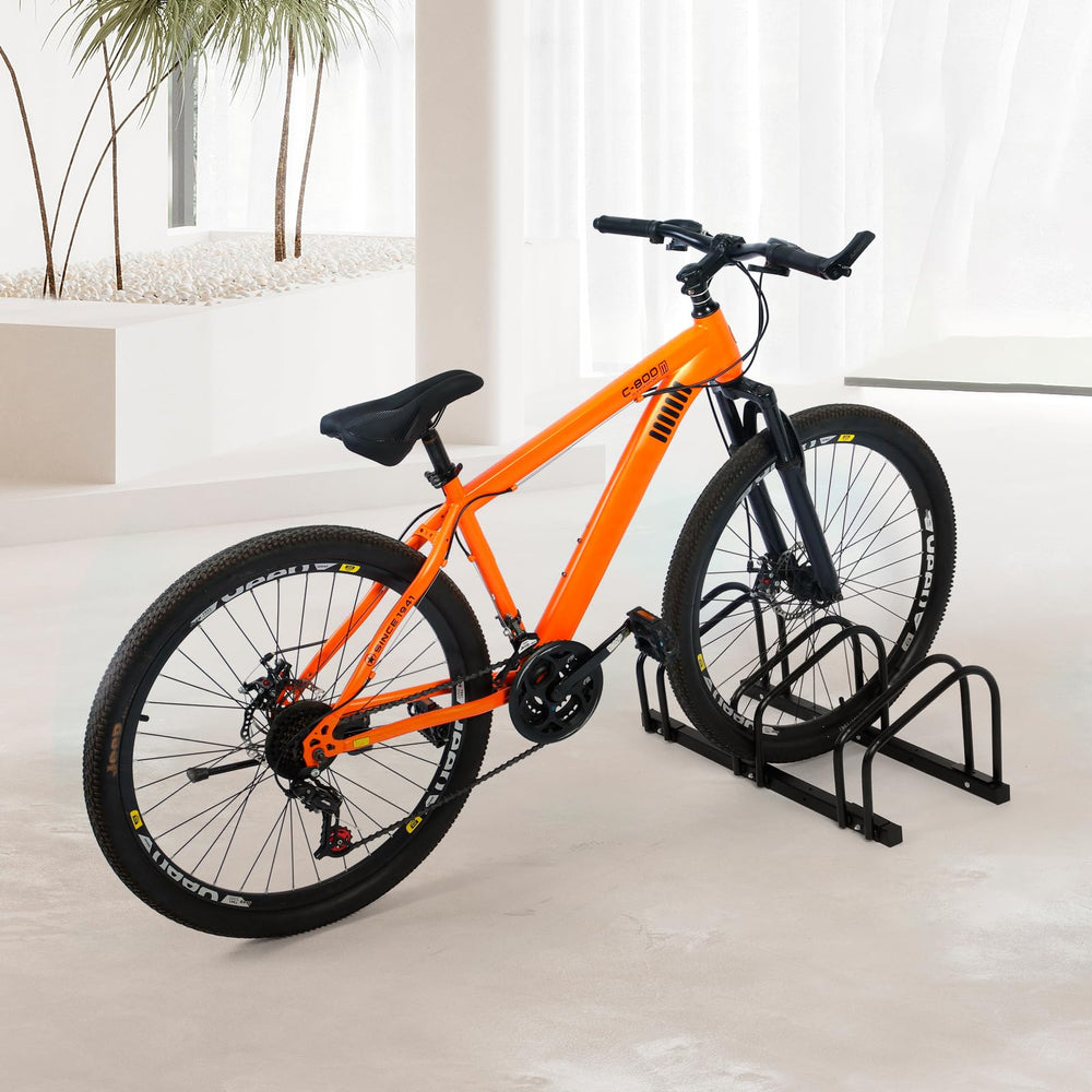 Auwey garage setup showing clutter-free bicycle storage benefit