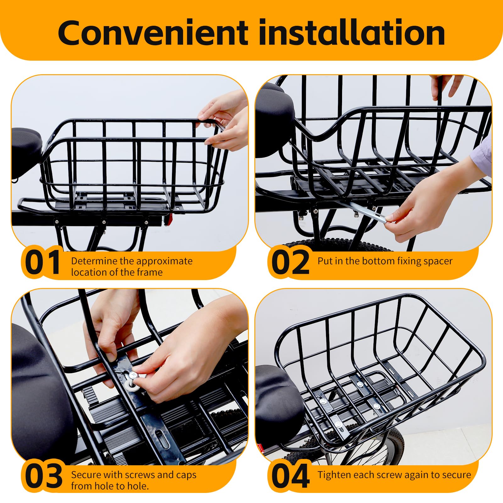 Auwey cargo net stretched over items keeping belongings secure on rides
