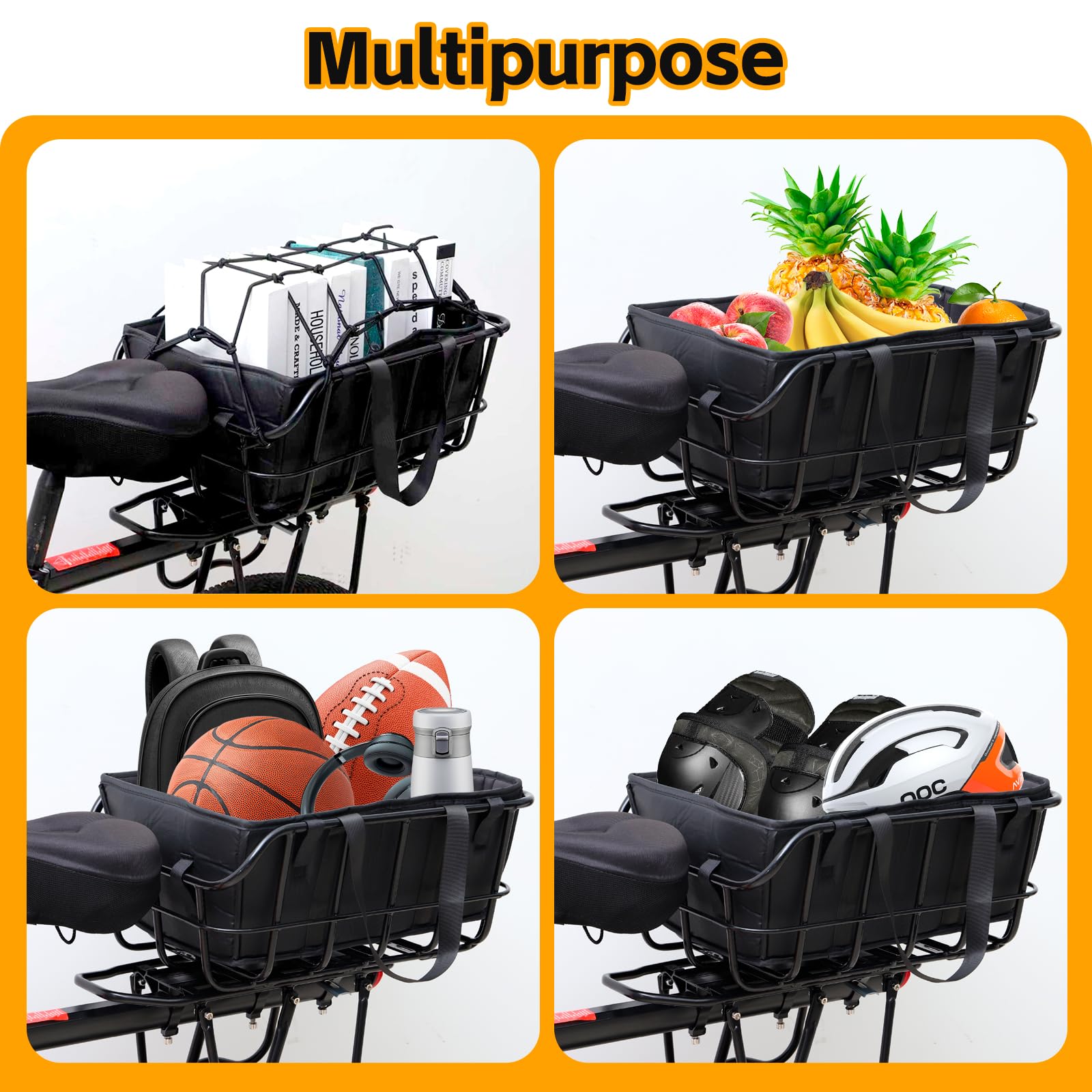Auwey waterproof cover over basket protecting contents from rain